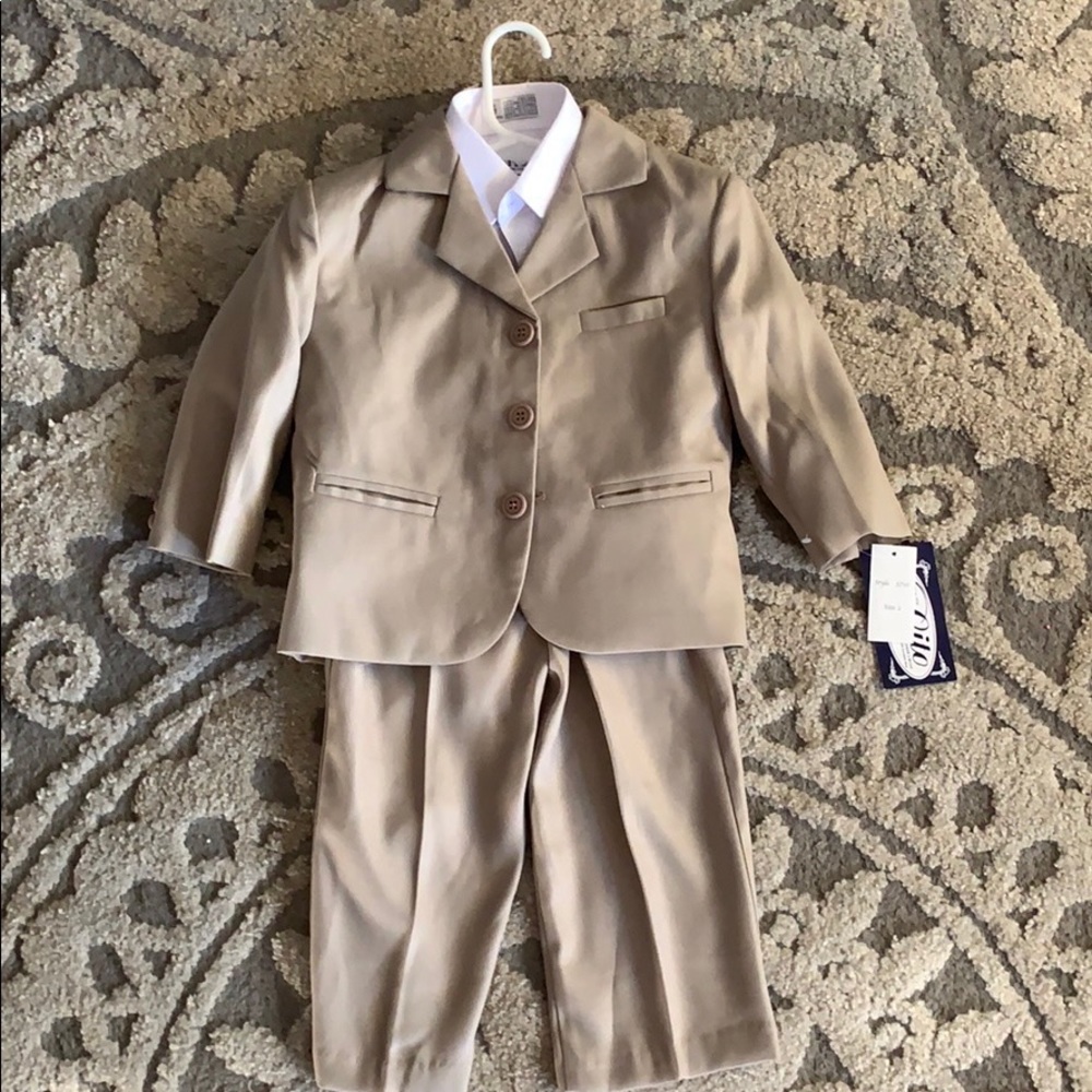 Boys tan suit size 2T